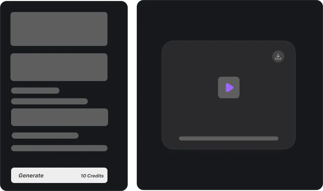 Wan 2.7 - Generate button and download video results